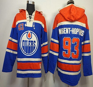Old Time Hockey Edmonton Oilers #93 Ryan Nugent-Hopkins Royal Blue Hoody