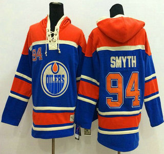 Old Time Hockey Edmonton Oilers #94 Ryan Smyth Royal Blue Hoody