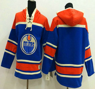 Old Time Hockey Edmonton Oilers Blank Royal Blue Hoody
