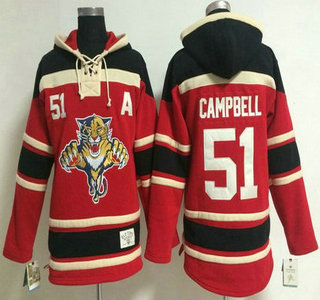 Old Time Hockey Florida Panthers #51 Brian Campbell Red Hoody