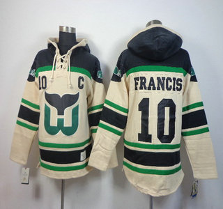 Old Time Hockey Hartford Whalers #10 Ron Francis Cream Hoody
