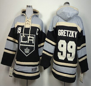 Old Time Hockey Los Angeles Kings #99 Wayne Gretzky Black Kids Hoody