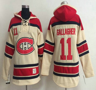 Old Time Hockey Montreal Canadiens #11 Brendan Gallagher Cream Hoody