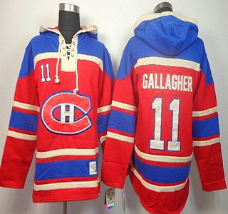 Old Time Hockey Montreal Canadiens #11 Brendan Gallagher Red Hoody
