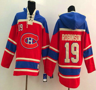 Old Time Hockey Montreal Canadiens #19 Larry Robinson Red Hoody