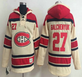 Old Time Hockey Montreal Canadiens #27 Alex Galchenyuk Cream Hoody