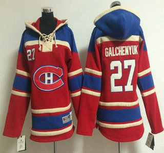 Old Time Hockey Montreal Canadiens #27 Alex Galchenyuk Red Kids Hoody