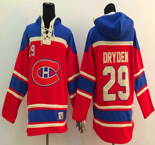 Old Time Hockey Montreal Canadiens #29 Ken Dryden Red Hoody
