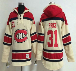 Old Time Hockey Montreal Canadiens #31 Carey Price Cream Hoody