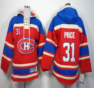 Old Time Hockey Montreal Canadiens #31 Carey Price Red Kids Hoody