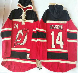 Old Time Hockey New Jersey Devils #14 Adam Henrique Red With Black Hoody