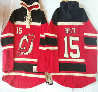 Old Time Hockey New Jersey Devils #15 Tuomo Ruutu Red With Black Hoody