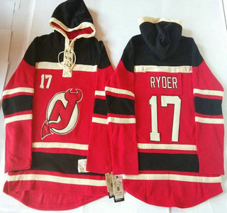 Old Time Hockey New Jersey Devils #17 Michael Ryder Red With Black Hoody