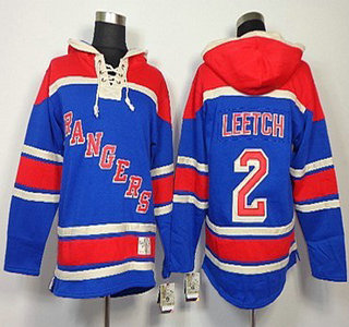 Old Time Hockey New York Rangers #2 Brian Leetch Light Blue Hoody