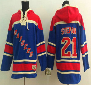 Old Time Hockey New York Rangers #21 Derek Stepan Light Blue Hoody