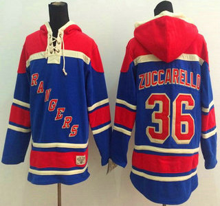 Old Time Hockey New York Rangers #36 Mats Zuccarello Light Blue Hoody