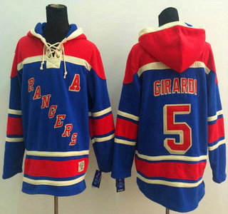Old Time Hockey New York Rangers #5 Dan Girardi Light Blue Hoody