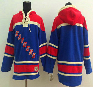 Old Time Hockey New York Rangers Blank Light Blue Hoody