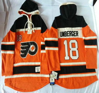 Old Time Hockey Philadelphia Flyers #18 R. J. Umberger 2012 Winter Classic Orange Hoody