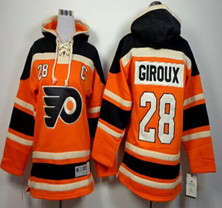 Old Time Hockey Philadelphia Flyers #28 Claude Giroux 2012 Winter Classic Orange Kids Hoody