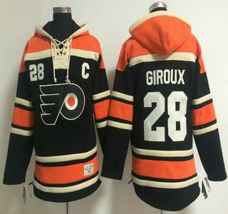 Old Time Hockey Philadelphia Flyers #28 Claude Giroux Black Hoody