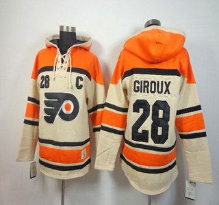 Old Time Hockey Philadelphia Flyers #28 Claude Giroux Cream Hoody
