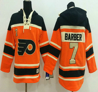 Old Time Hockey Philadelphia Flyers #7 Bill Barber 2012 Winter Classic Orange Hoodie