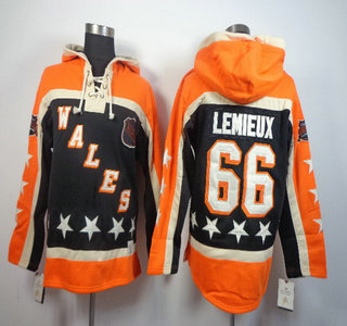 Old Time Hockey Pittsburgh Penguins #66 Mario Lemieux Black All-Star Hoody