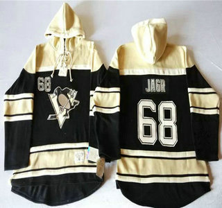 Old Time Hockey Pittsburgh Penguins #68 Jaromir Jagr Black Hoody