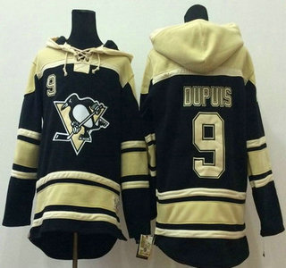 Old Time Hockey Pittsburgh Penguins #9 Pascal Dupuis Black Hoody