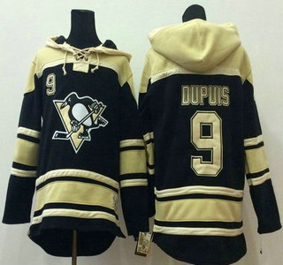 Old Time Hockey Pittsburgh Penguins #9 Pascal Dupuis Black Hoody