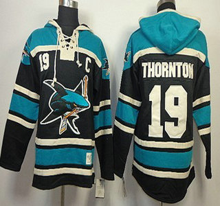 Old Time Hockey San Jose Sharks #19 Joe Thornton Black Hoody