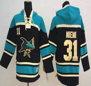 Old Time Hockey San Jose Sharks #31 Antti Niemi Black Hoody