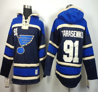 Old Time Hockey St. Louis Blues #91 Vladimir Tarasenko Navy Blue Hoody