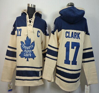 Old Time Hockey Toronto Maple Leafs #17 Wendel Clark Cream Hoody