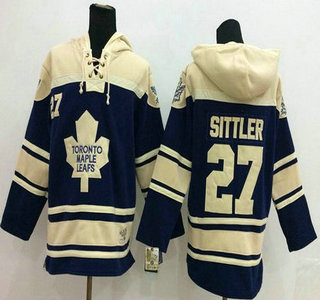 Old Time Hockey Toronto Maple Leafs #27 Darryl Sittler Navy Blue Hoody