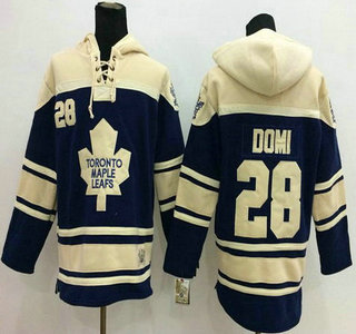 Old Time Hockey Toronto Maple Leafs #28 Tie Domi Navy Blue Hoody