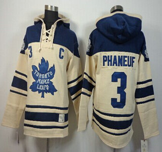 Old Time Hockey Toronto Maple Leafs #3 Dion Phaneuf Cream Hoody
