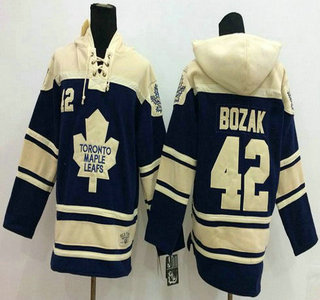 Old Time Hockey Toronto Maple Leafs #42 Tyler Bozak Navy Blue Hoody