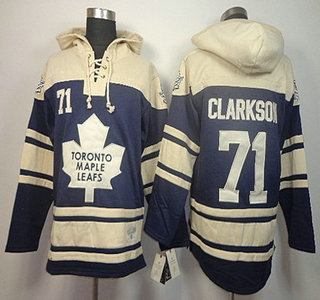 Old Time Hockey Toronto Maple Leafs #71 David Clarkson Navy Blue Hoody