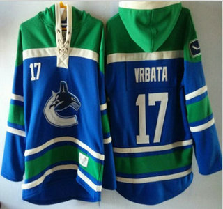 Old Time Hockey Vancouver Canucks #17 Radim Vrbata Blue Hoody