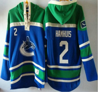 Old Time Hockey Vancouver Canucks #2 Dan Hamhuis Blue Hoody