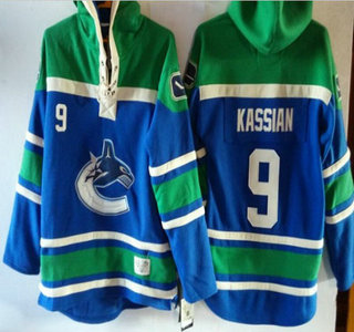 Old Time Hockey Vancouver Canucks #9 Zack Kassian Blue Hoody