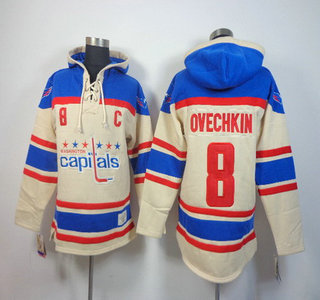 Old Time Hockey Washington Capitals #8 Alex Ovechkin Cream Hoody