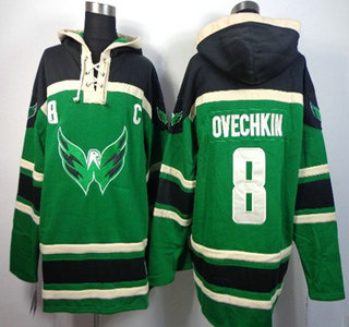 Old Time Hockey Washington Capitals #8 Alex Ovechkin Green Hoody