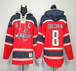 Old TimeHockey Washington Capitals #8 Alex Ovechkin Red Hoody