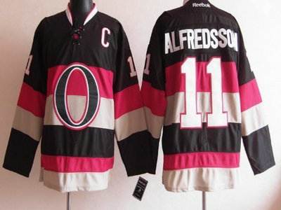 Ottawa Senators 11 Daniel Alfredsson 2012 Black Third Jersey