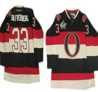 Ottawa Senators 33 Jakob Silfverberg 2012 Black Third Jersey