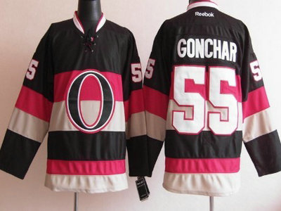 Ottawa Senators 55 Sergei Gonchar 2012 Black Third Jersey