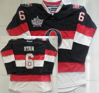 Ottawa Senators #6 Bobby Ryan Black Third 2012 All-Star Patch Jersey